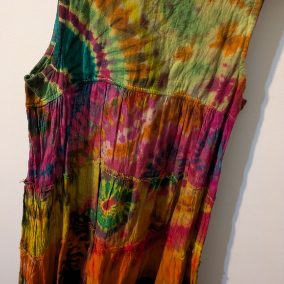Beautiful Cotton Tie Dye Dress Size S - Picture 6 of 6